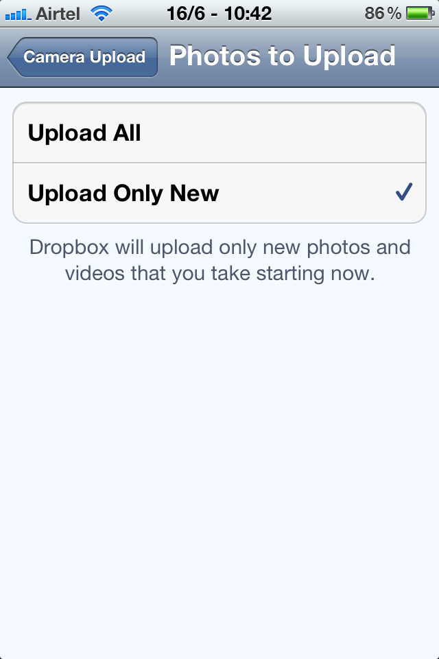 DropBox for ios