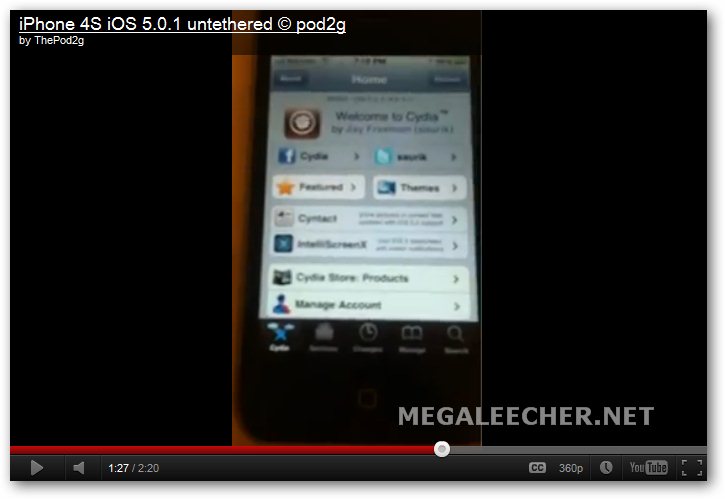 Video Demo Of A Jailbroken iPhone 4S Running iOS 5.0.1