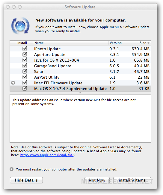 Apple MAC Update