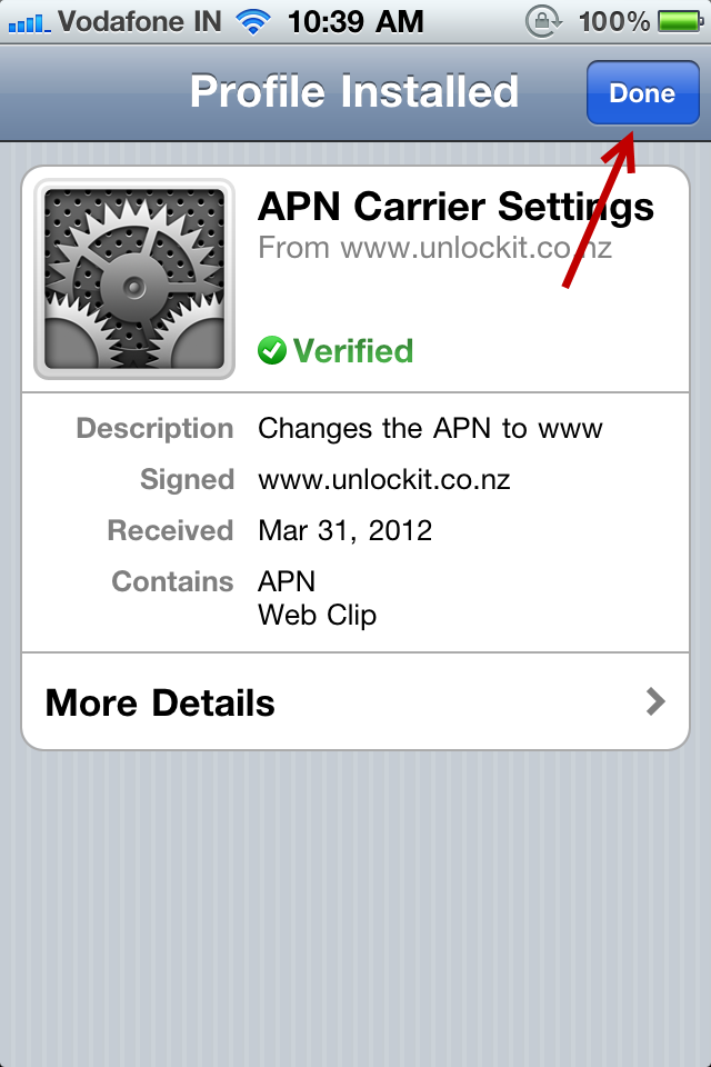APN Carrier Settings