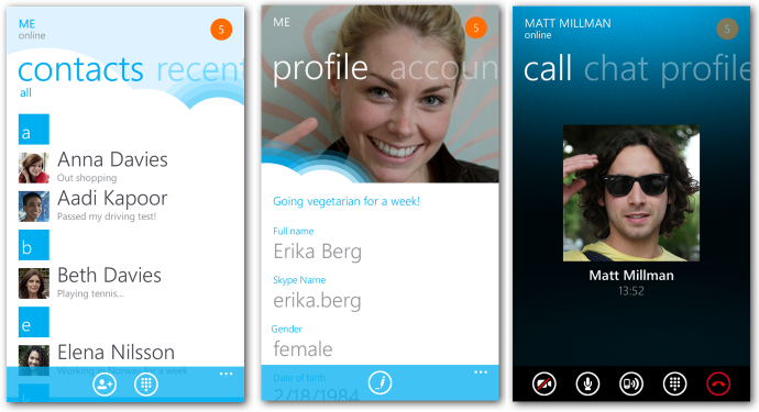 Skype For Windows Phone 7